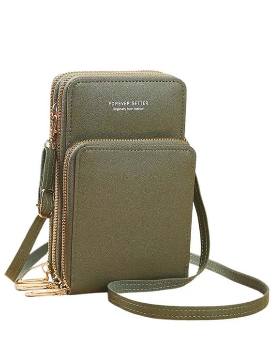 Unifarbene Mode Crossbody Telefon Tasche