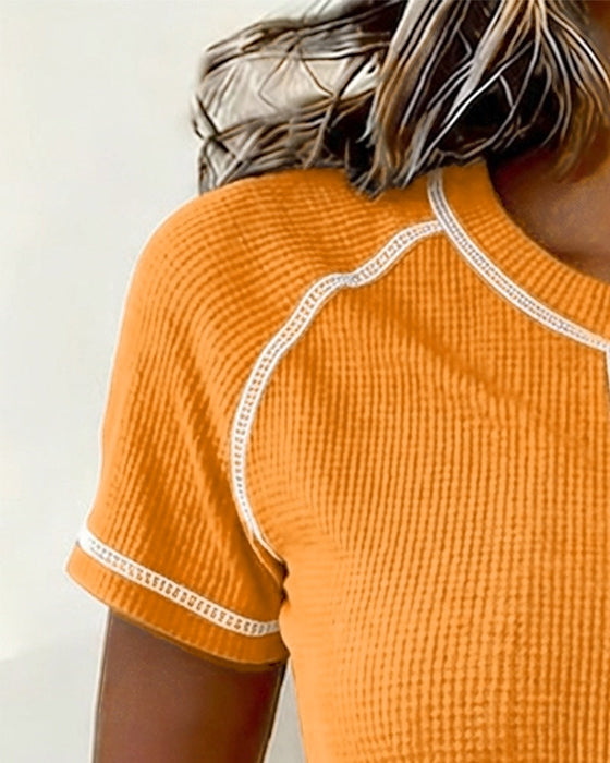 T-Shirt Webung Waffle Henley