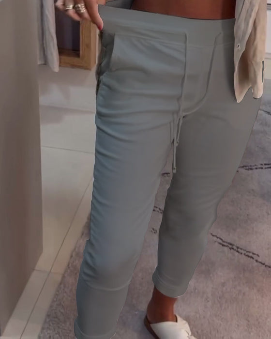 Bleistifthose lässig Kordelzug
