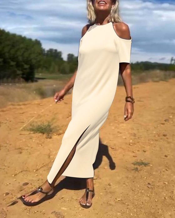 Kleid Mode Casual Trägerlos Schlank