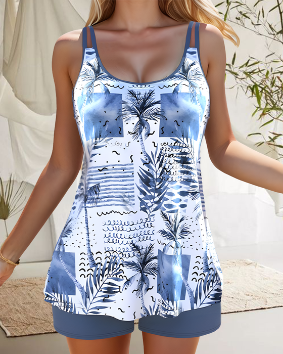 Tankini-Badeanzug mit Kokosnuss-Print