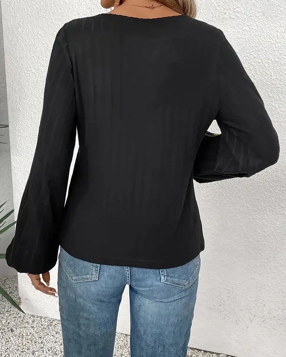 Oberteil Modisch Laternenärmel Langarm