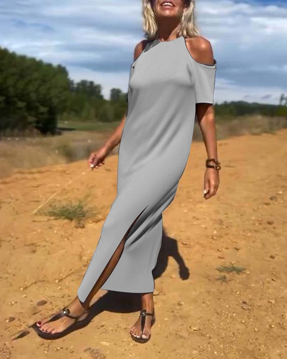 Kleid Mode Casual Trägerlos Schlank