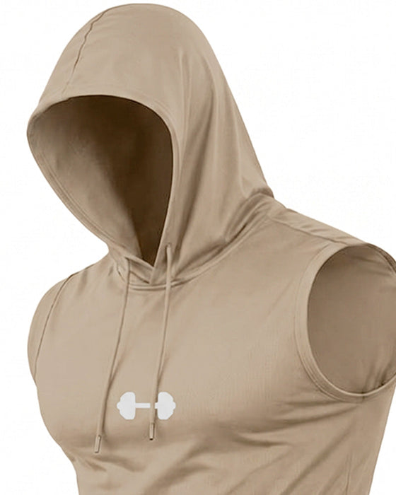 Tank Top Hoodie Sweatshirt Ärmellos Kordelzug