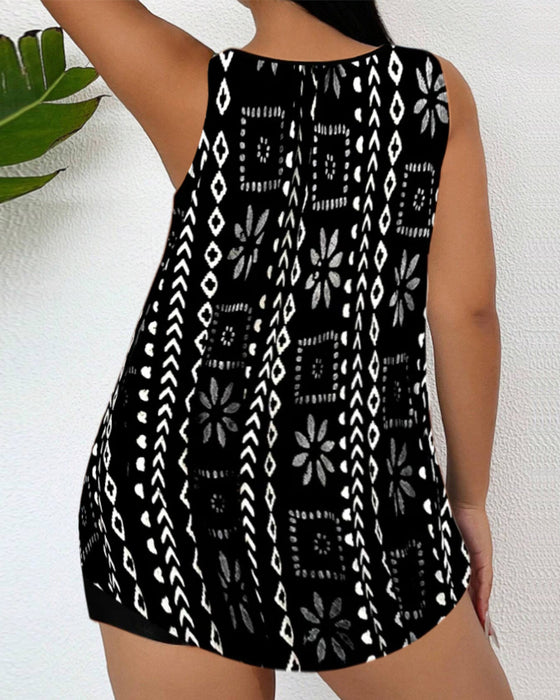 Bedruckter zweiteiliger Tankini