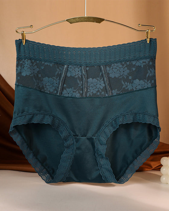 Hochtaillierte Spitzenunterhose für Damen