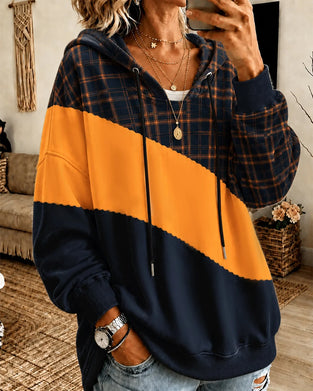 Hoodie Mit Kapuze Kontrast Locker