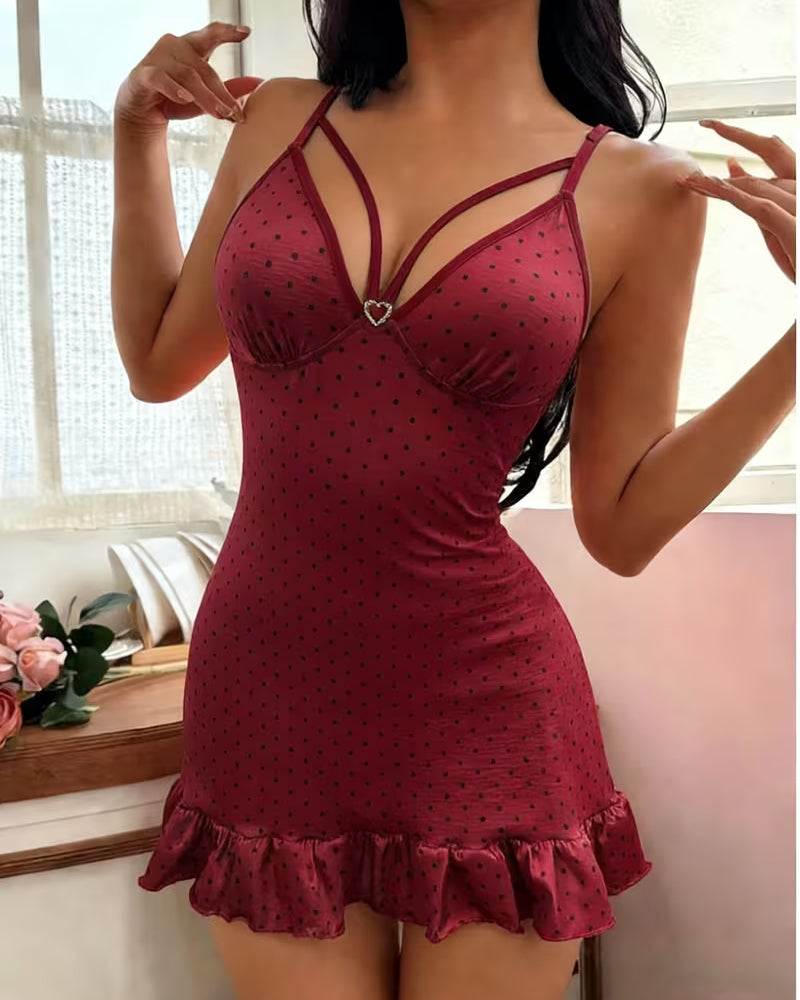 Kleid Sexy Spaghetti‑Träger Schlaf