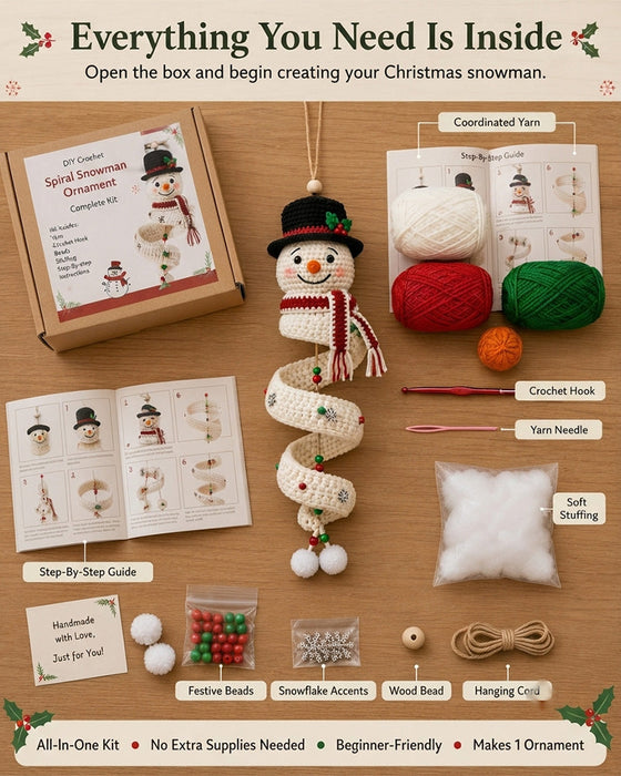 ☃️ DIY Set Schneemann In Spirale Häkeln