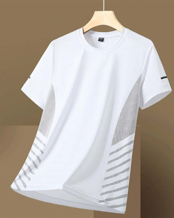 T-Shirt Herren Seitenstreifen Eisseide