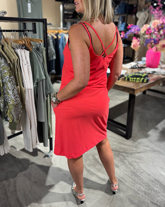 Kleid Lässig Träger