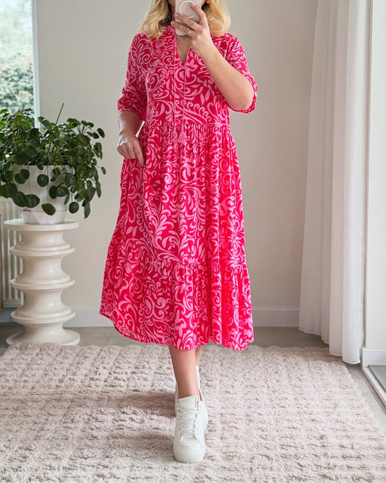 Kleid Floral Kurzarm lose