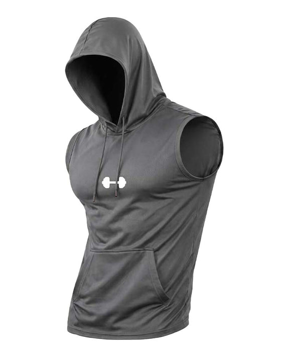 Tank Top Hoodie Sweatshirt Ärmellos Kordelzug