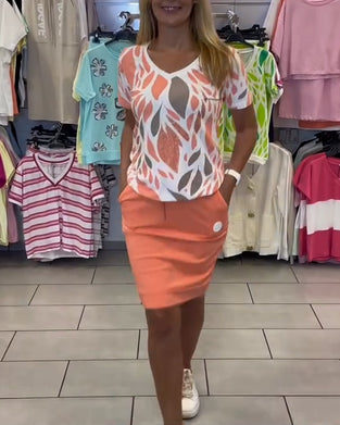 Anzug Eleganter Stil Pendler Rock Zweiteilig