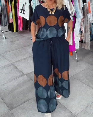 Set Street Fashion Lässig Druck Zweiteilig