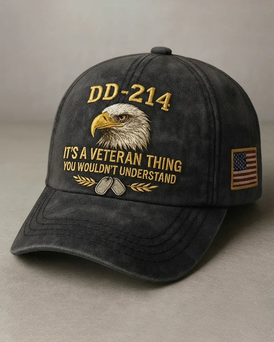 Mütze DD-214 Veteran 3D-Bestickt