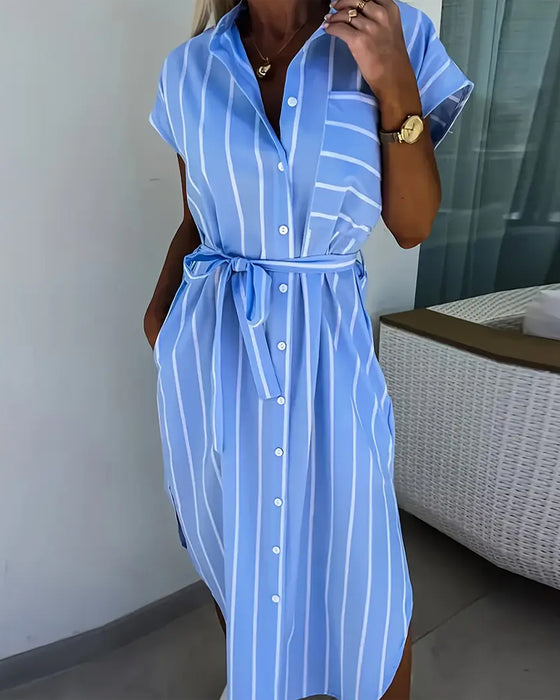 Kleid Gestreift Mode Straße