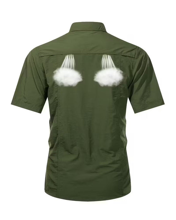 Hemd Aus Atmungsaktivem Material Kurzarm Lässiger Look