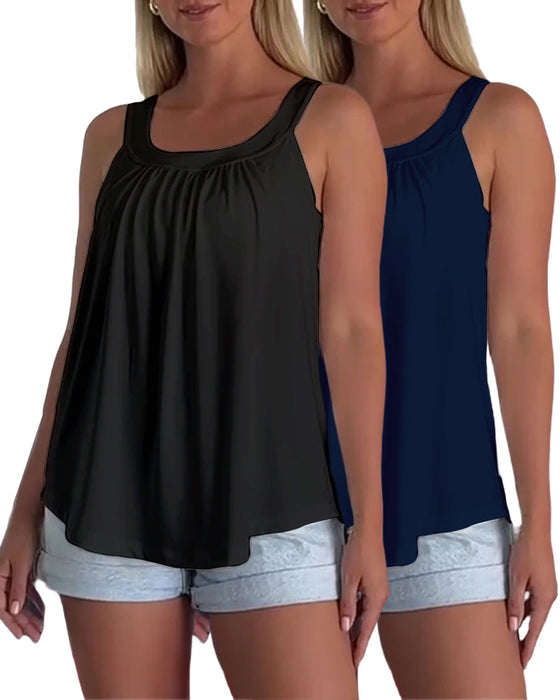 Top Set Uni Plissiert