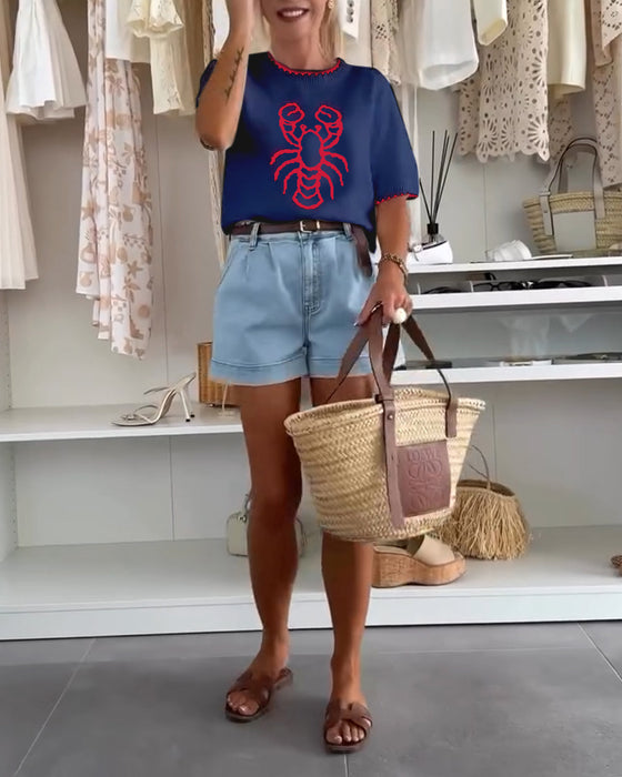 Bedruckter Pullover im Streetstyle