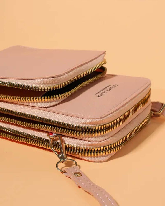 Unifarbene Mode Crossbody Telefon Tasche