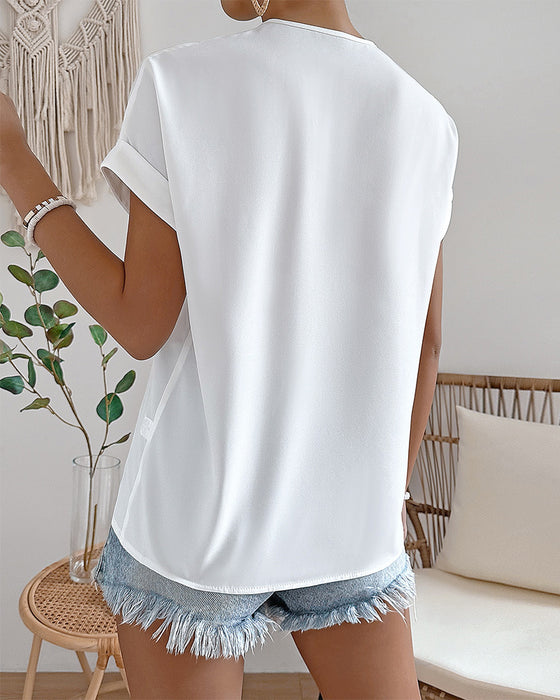 Bluse Mit Eleganteren Fledermausärmeln