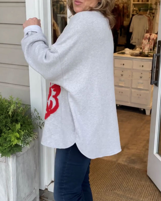 Sweatshirt Stilvoll Weihnachtsmann Locker