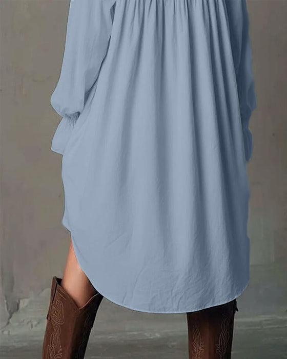 Kleid Mit Spitzeneinsätzen Und Puffärmeln