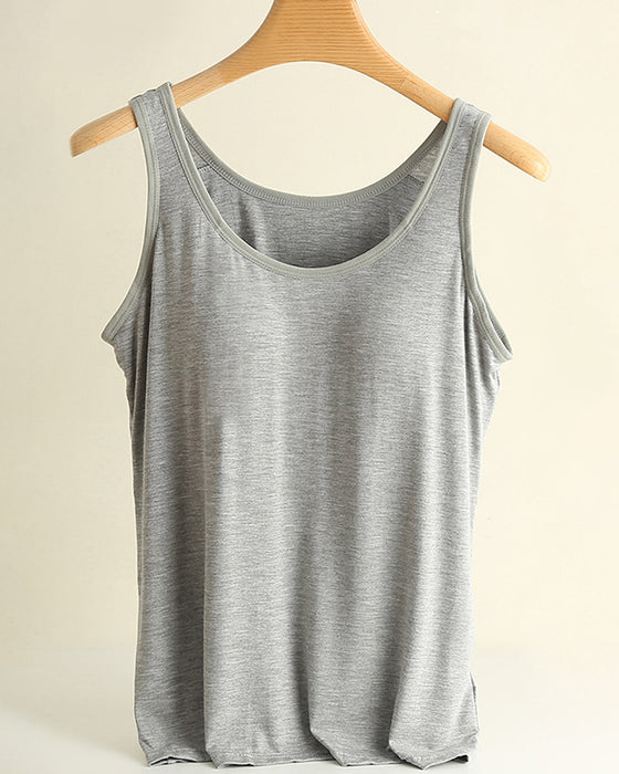 Camisole Top Einteilig Einfarbig Unterziehteil