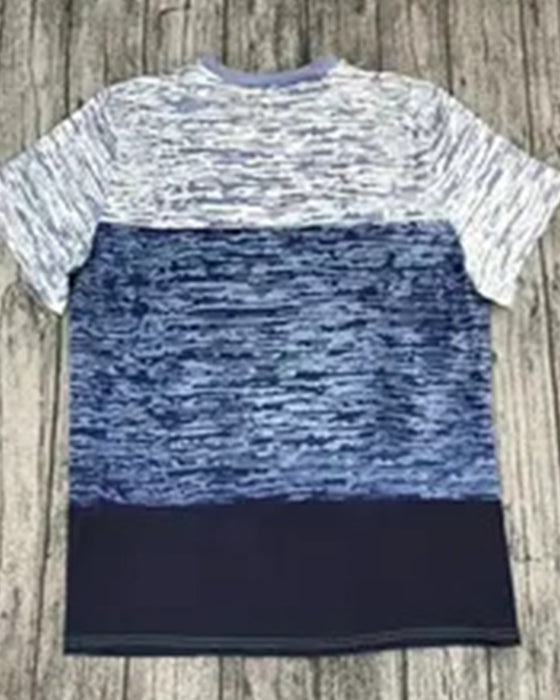 T-Shirt Rundhals Kurzarm Kontrastfarbe