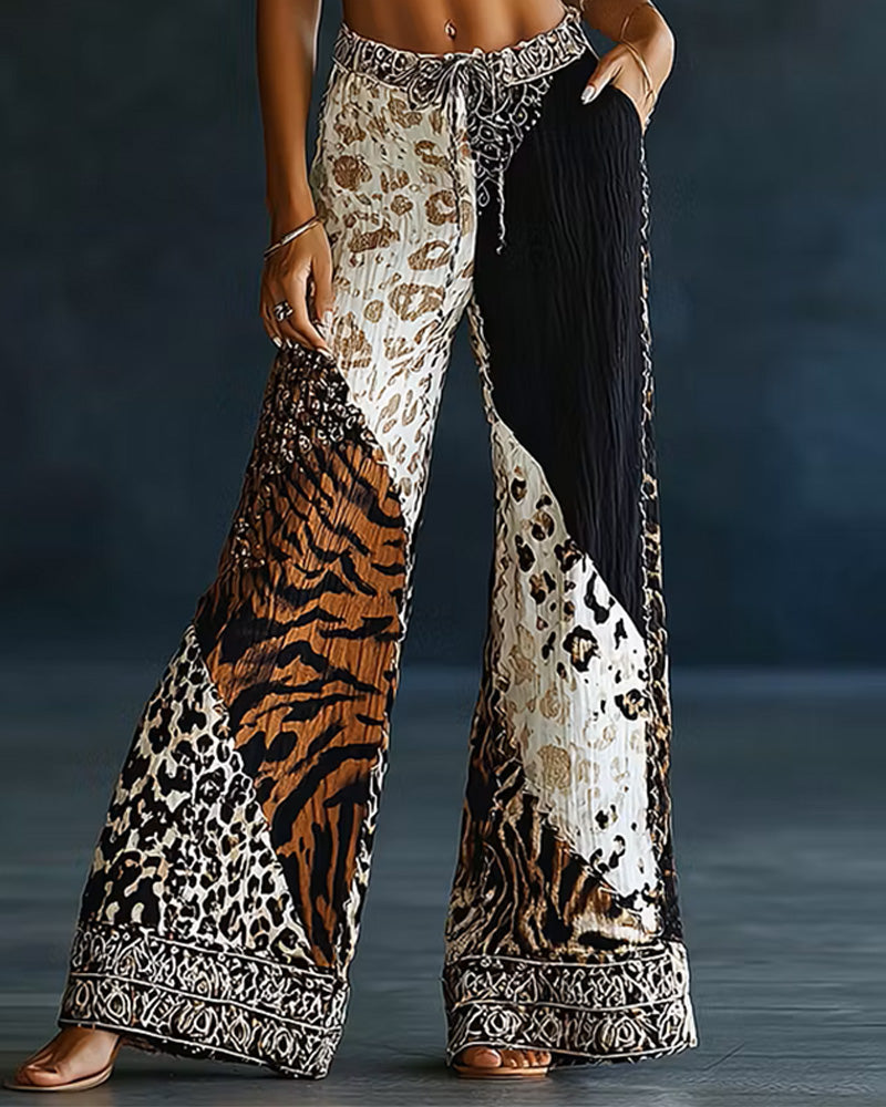 Hosen Locker Mittiger Taille Mit Taschen
