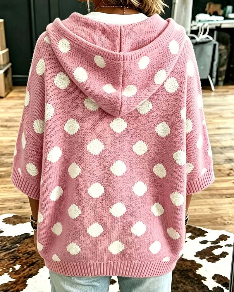 Pullover Mit Kapuze Tupfen Locker