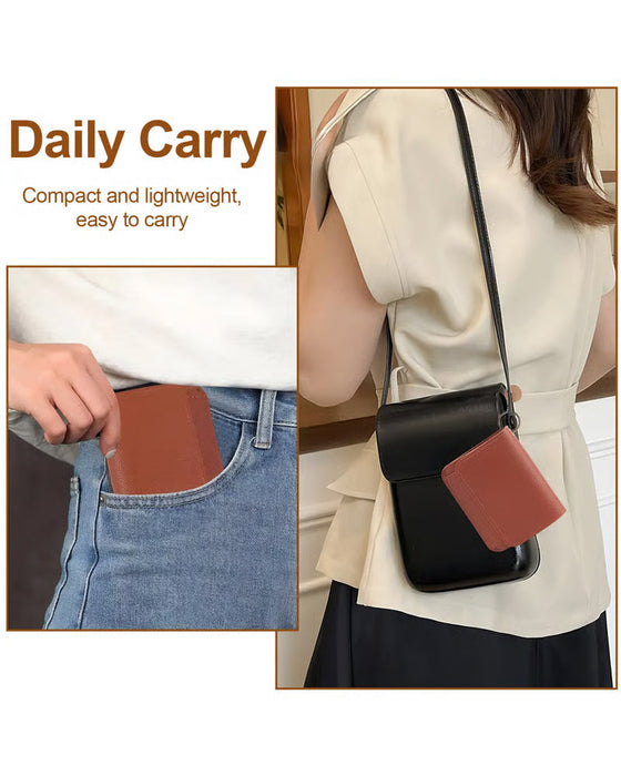 Damenbrieftasche Elegante Minimalistische Kurze Ausführung