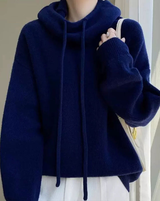 Pullover Cowl Kragen Langarm