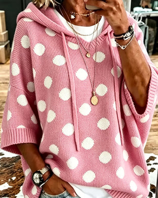 Pullover Mit Kapuze Tupfen Locker