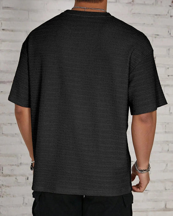T-Shirt Herren Uni Farbe Atmungsaktiv Kurzarm