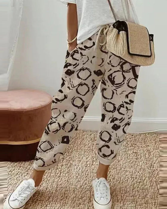 Freizeithose für Damen aus Baumwollleinen