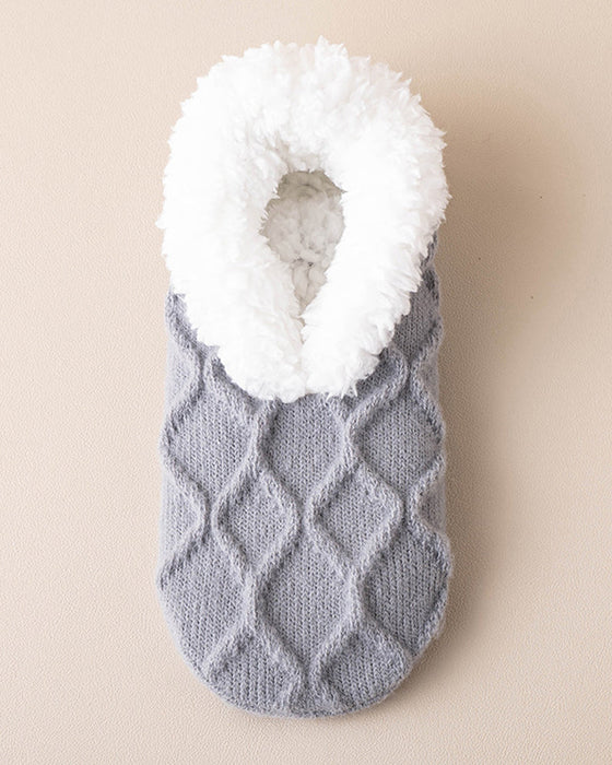 Kuschelige Anti-Rutsch Thermo-Bodensocken
