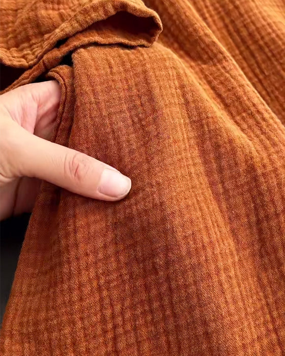 Kleid Langarm Einfarbig Einfacher Kragen