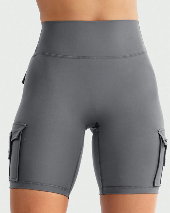 Leggings Damen Multi-Tasche Radfahren Capri