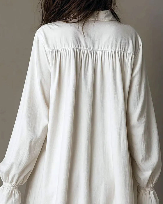 Kleid Mit Spitzeneinsätzen Und Puffärmeln