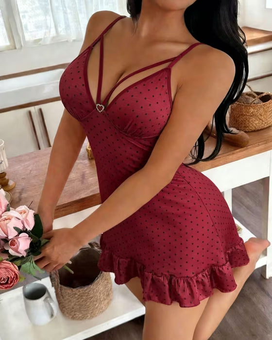 Kleid Sexy Spaghetti‑Träger Schlaf