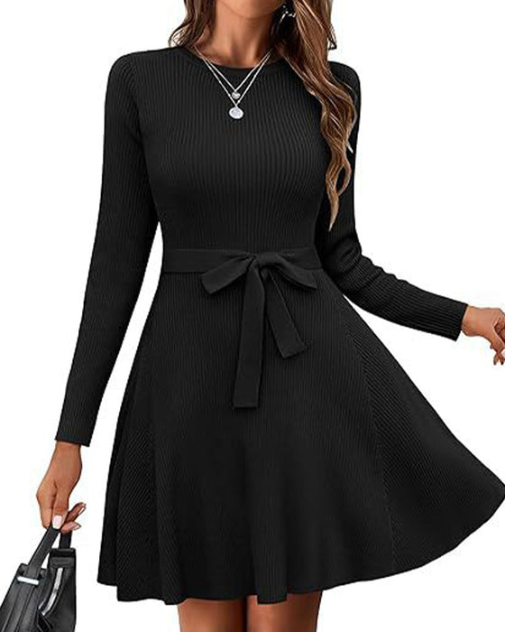 Kleid Langarm Bindung