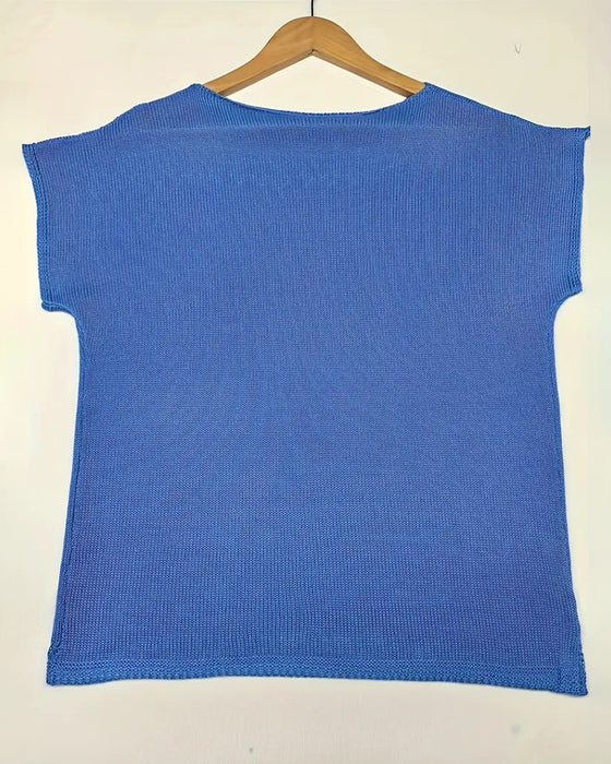 Pullover lässig kurzarm einfarbig