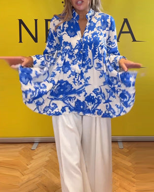 Langarmbluse mit frischem aufdruck