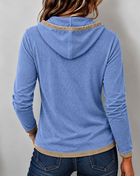 Top Kordelzug Kontrastierend Slim Fit