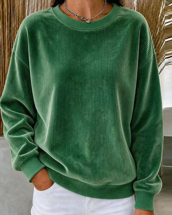 Sweatshirt Cord Rundhals