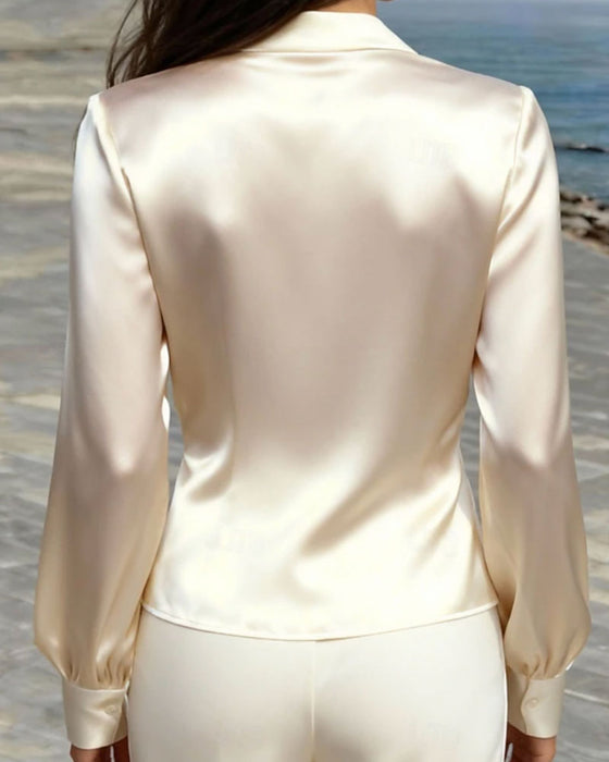 Bluse Mode Tiefes V Raffiniert