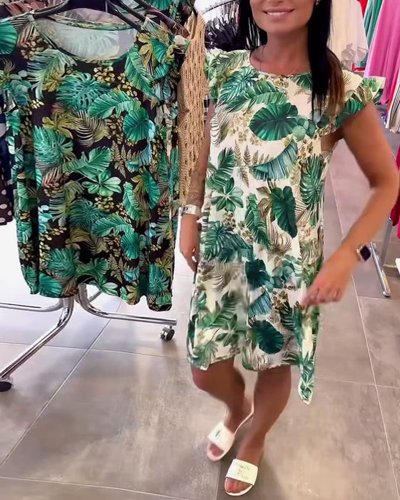 Kleid Vielseitig Bedruckt