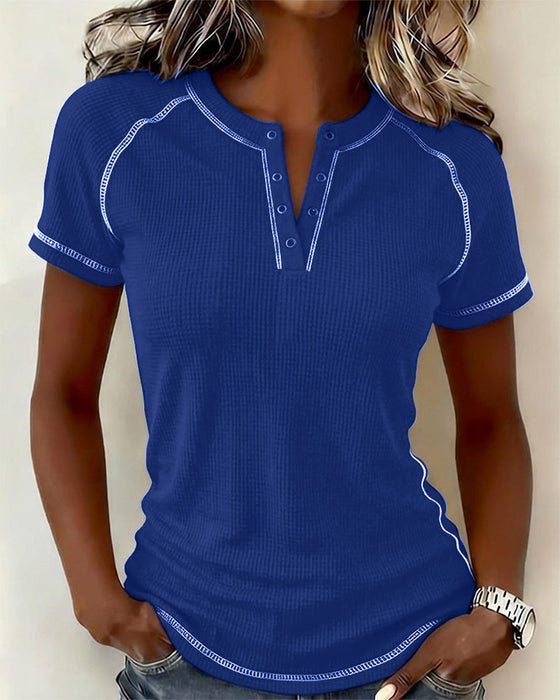 T-Shirt Webung Waffle Henley